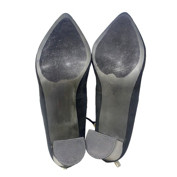 CLOUD WALKERS by Avenue Women Heels Size 10w Black Vesey Tie 3.5" Career Office - Picture 7 of 15